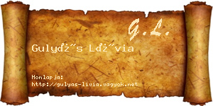 Gulyás Lívia névjegykártya